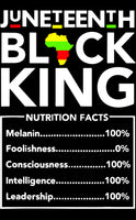 Black King Nutrition Facts  DTF Transfer Only