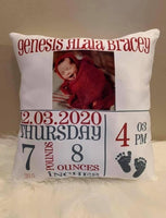 Baby Birth Announcement Pillow