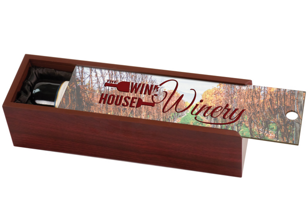 Rosewood Sublimation Lid Wine Box